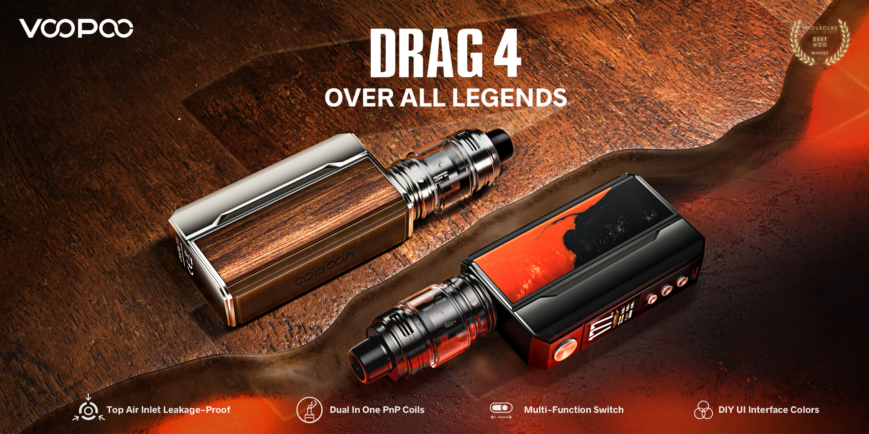 Double The Victory: VOOPOO Wins “Best Mod” And “Best International Brand”  At Vapouround Awards 2023
